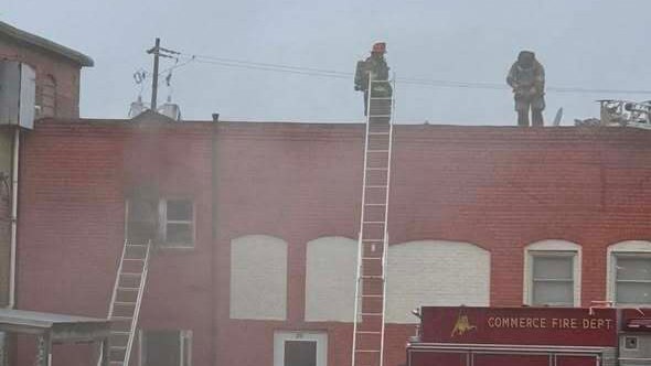 Commerce fire: 2 injured, 6 cats rescued in downtown apartment blaze