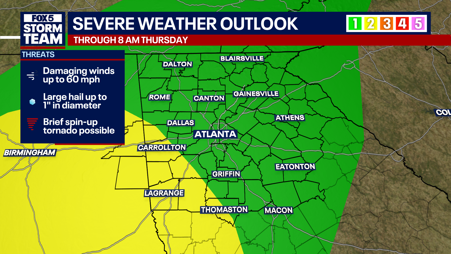 Atlanta weather: Severe storm threat shifts, but hail, damaging wind chances remain