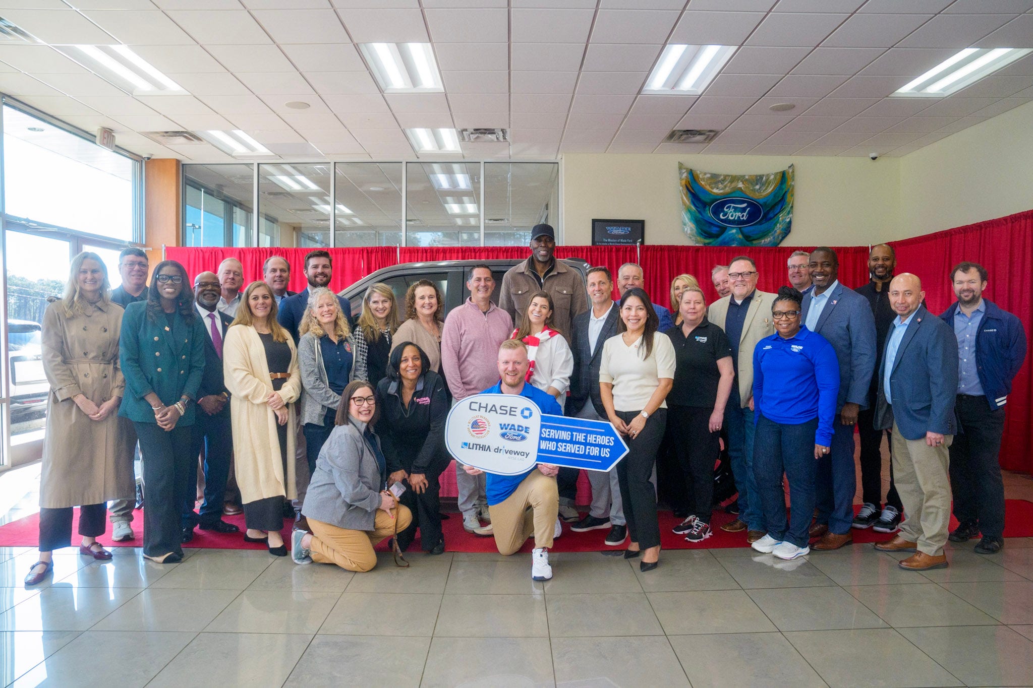 Local veteran receives free truck from Hawks, bank and auto company