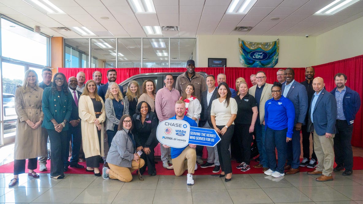 Local veteran receives free truck from Hawks, bank and auto company