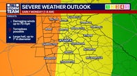 Risk upgraded as storms bring severe weather to North Georgia Monday