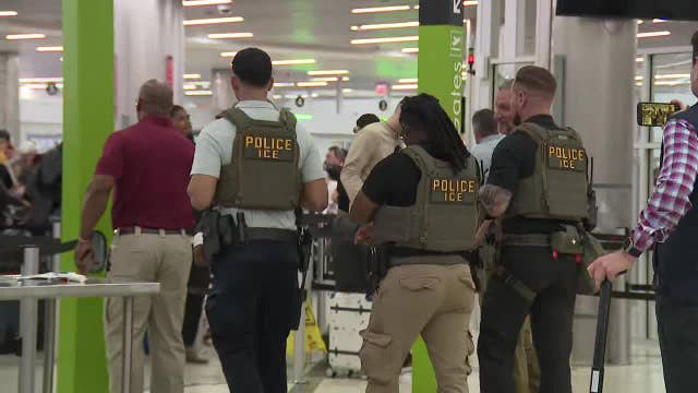 ICE agents at Atlanta airport in supporting role