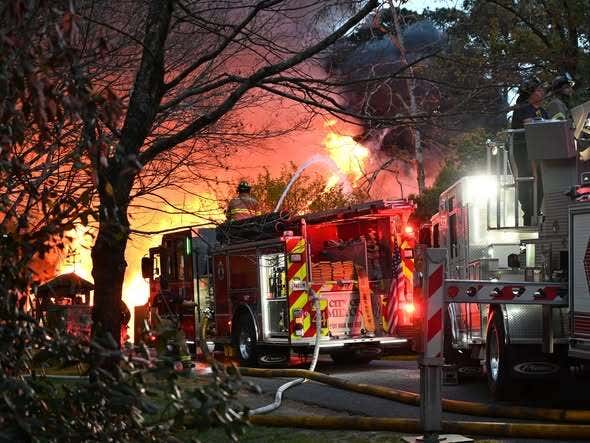 Firefighters battle intense blaze on Redd Road in Milton