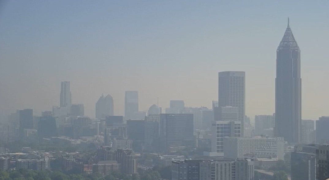 LIVE: Wildfire smoke prompts haze concerns in metro Atlanta skies