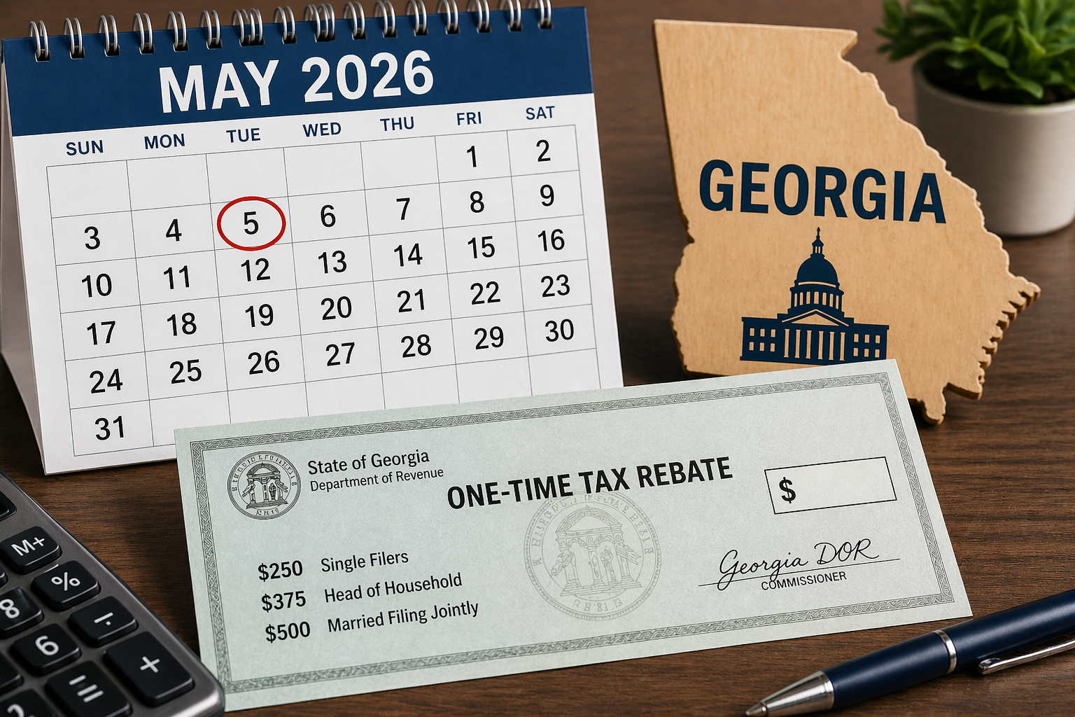 When will Georgia tax rebate checks arrive?