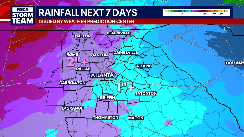 Metro Atlanta Weather: Limited rain, wildfire concerns continue in Georgia