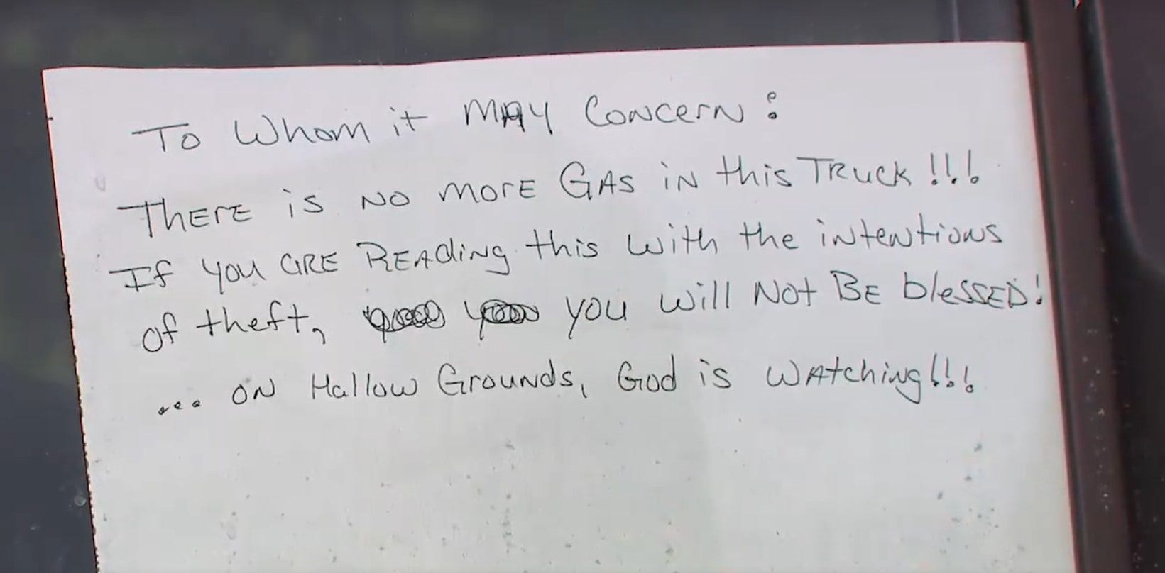 Metro Atlanta woman says thieves stole gas from truck at church