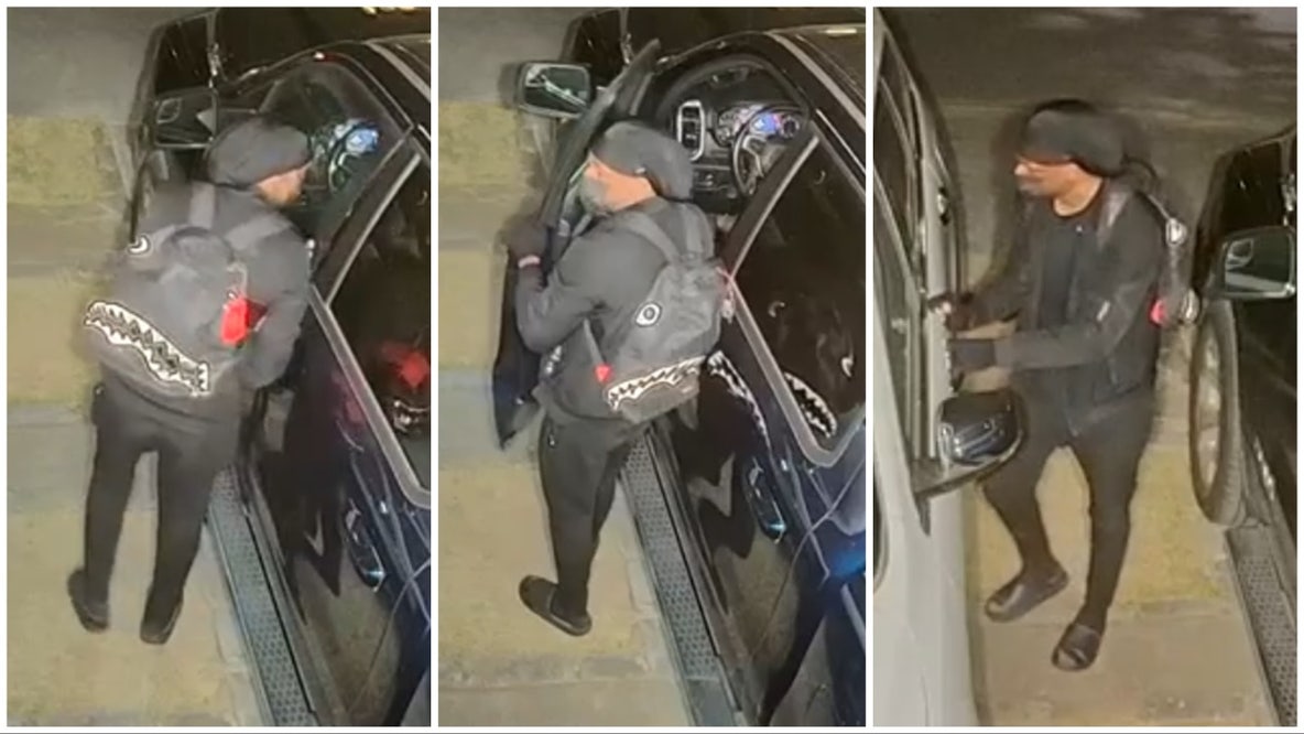 Man with unusual shark backpack wanted for Atlanta burglaries