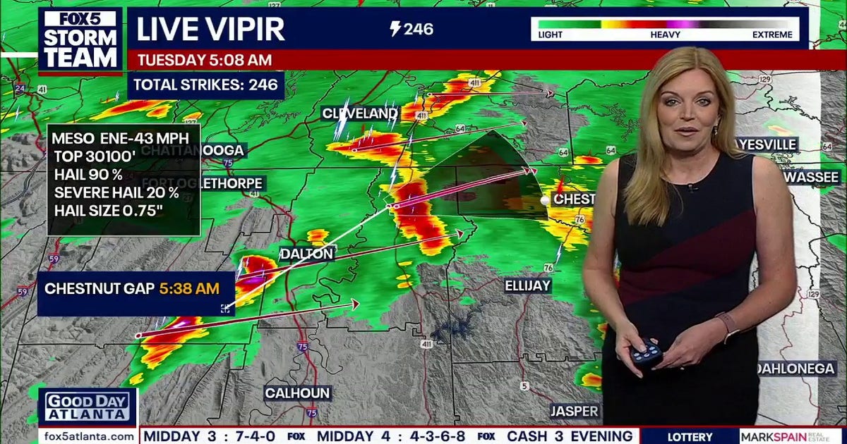 Storms move into North Georgia; stronger round tonight