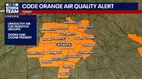 Code Orange Air Quality Alert in place for metro Atlanta due to smoke