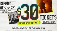 $30 concert tickets offered soon for thousands of shows this summer