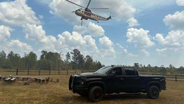 Highway 82 fire now 45% contained in Brantley County