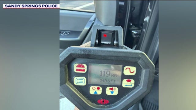 Super speeder caught driving 119mph by Sandy Springs police