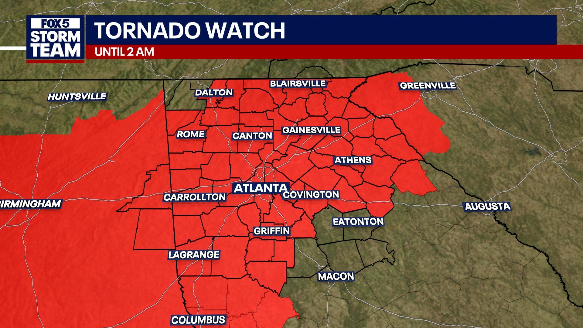Storm Alert Day: Tornado, Flood watches across North Georgia