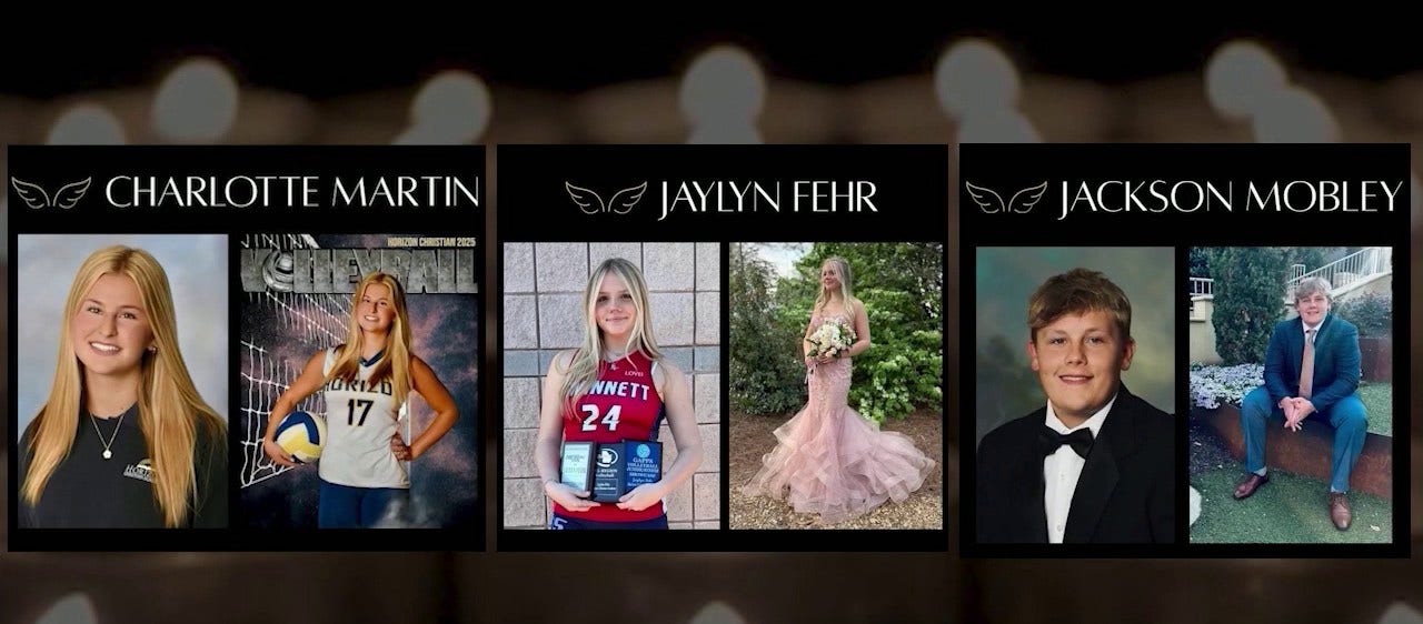 Memorial service Monday for 3 Georgia teens killed in Florida