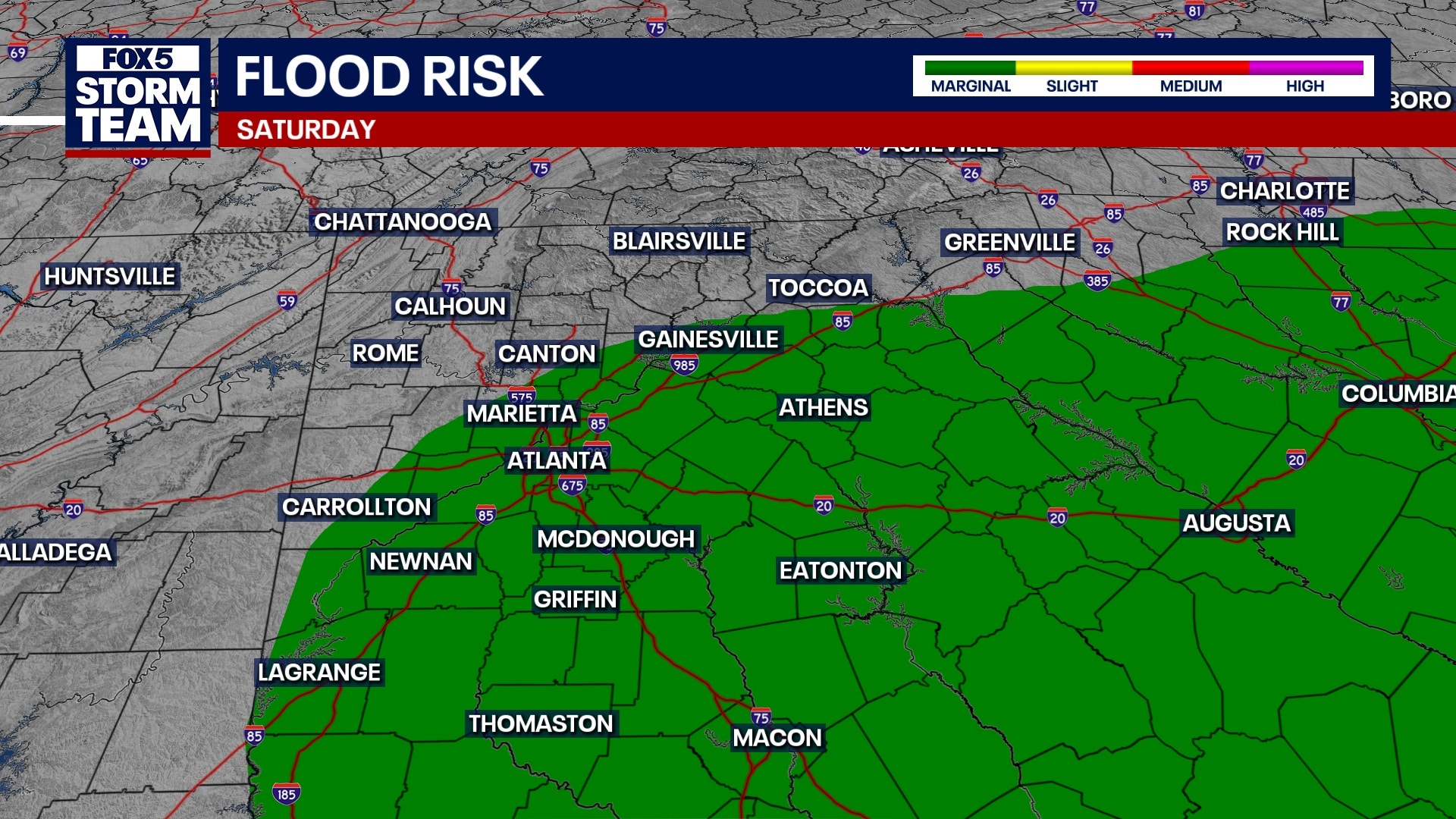 Atlanta weekend storms: Scattered rain hits North Georgia