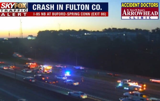 1 dead after crash on I-85NB near Buford Hwy. Connector