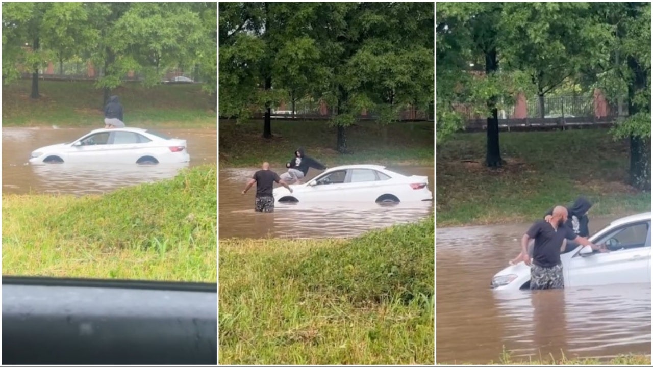 Wife’s video shows dramatic Atlanta flood rescue by her veteran husband