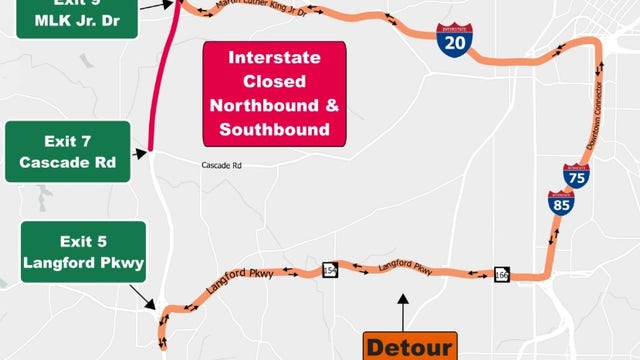 Full I-285 closure rescheduled for this weekend, GDOT announces