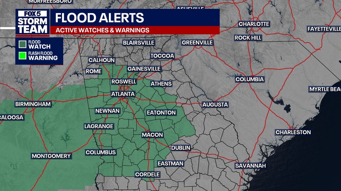 Atlanta weather: Tropical low brings flash flood risk to Georgia