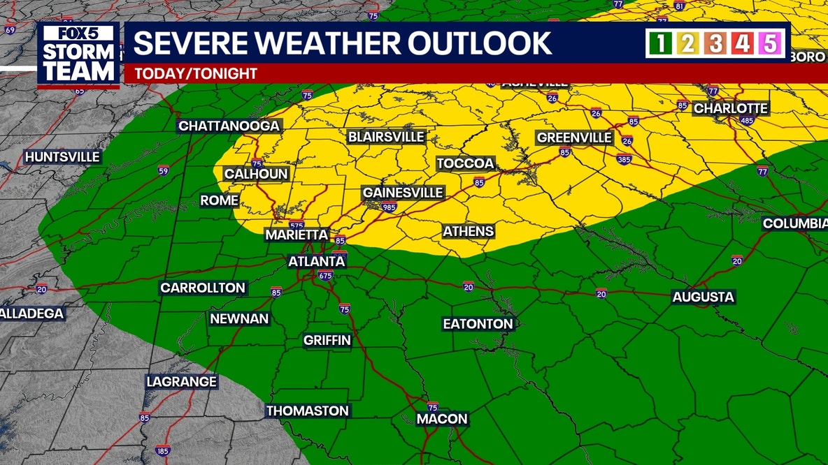 North Georgia weather: Storm threat through Sunday evening
