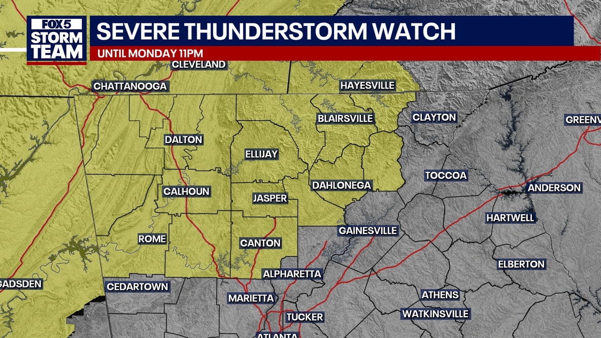 Damaging winds and flash flood risk targets Atlanta metro tonight
