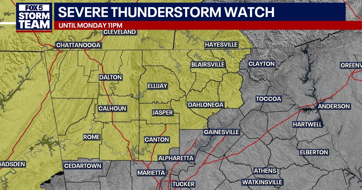 Damaging winds and flash flood risk targets Atlanta metro tonight