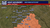 Weekend heat advisory: Hot and muggy
