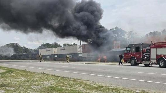 One injured after train collides with truck on Highway 29 in Fairburn