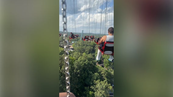 Video shows Six Flags Over Georgia ride stall, leaving guests stuck mid-air