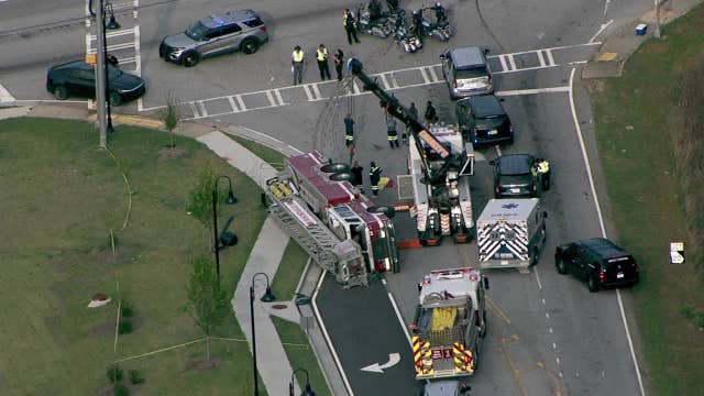 Rockdale County firefighter dies after fire truck overturns in crash