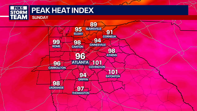 Metro Atlanta weekend weather: Triple-digit heat index expected