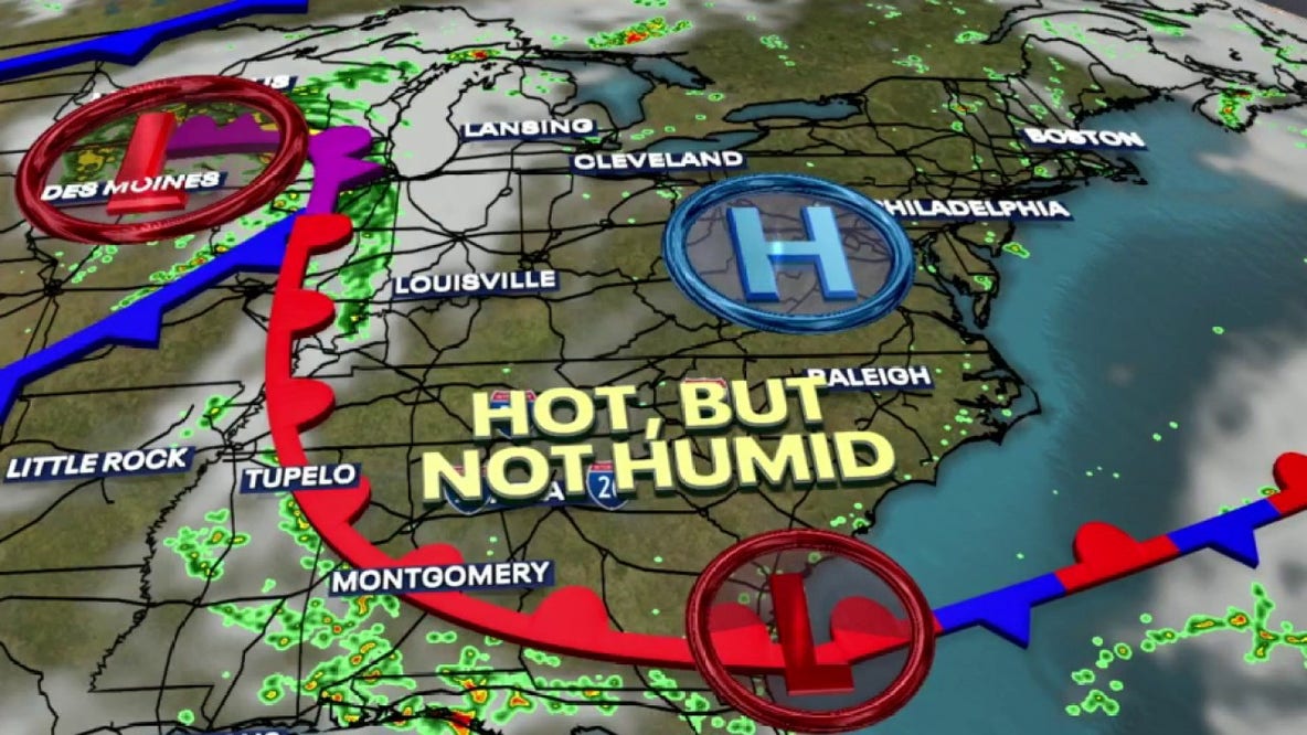 Low humidity, sunshine before weekend storms move in