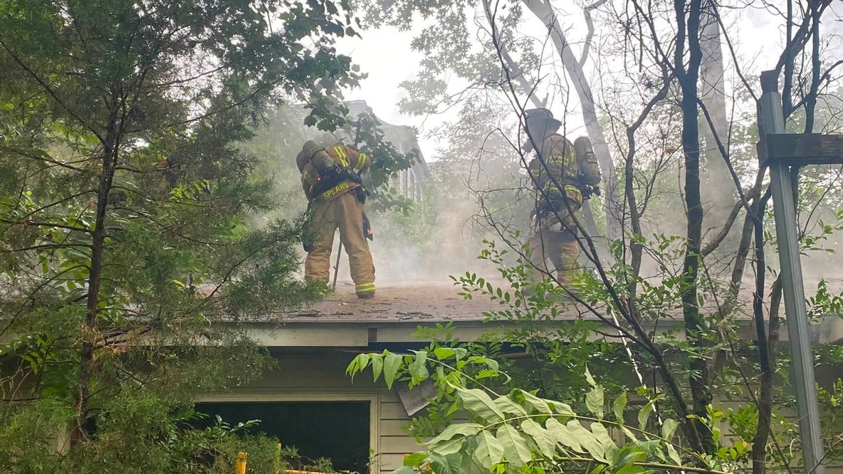 Firefighters battle flames at Roswell home on Friday night