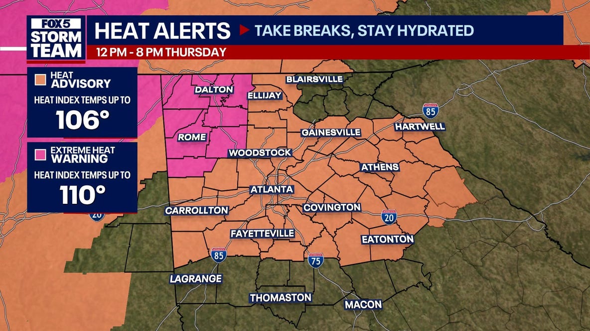 Atlanta weather: Dangerous heat, severe storm threat continues Thursday
