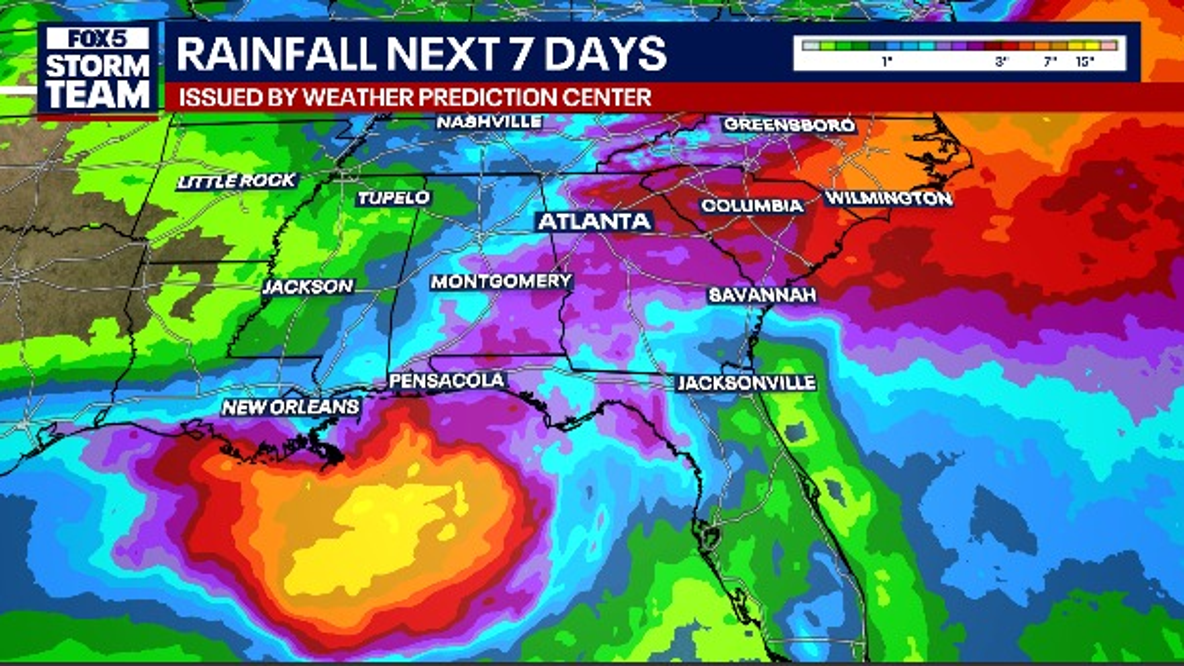 Cold front to bring storms, heavy rain to North Georgia