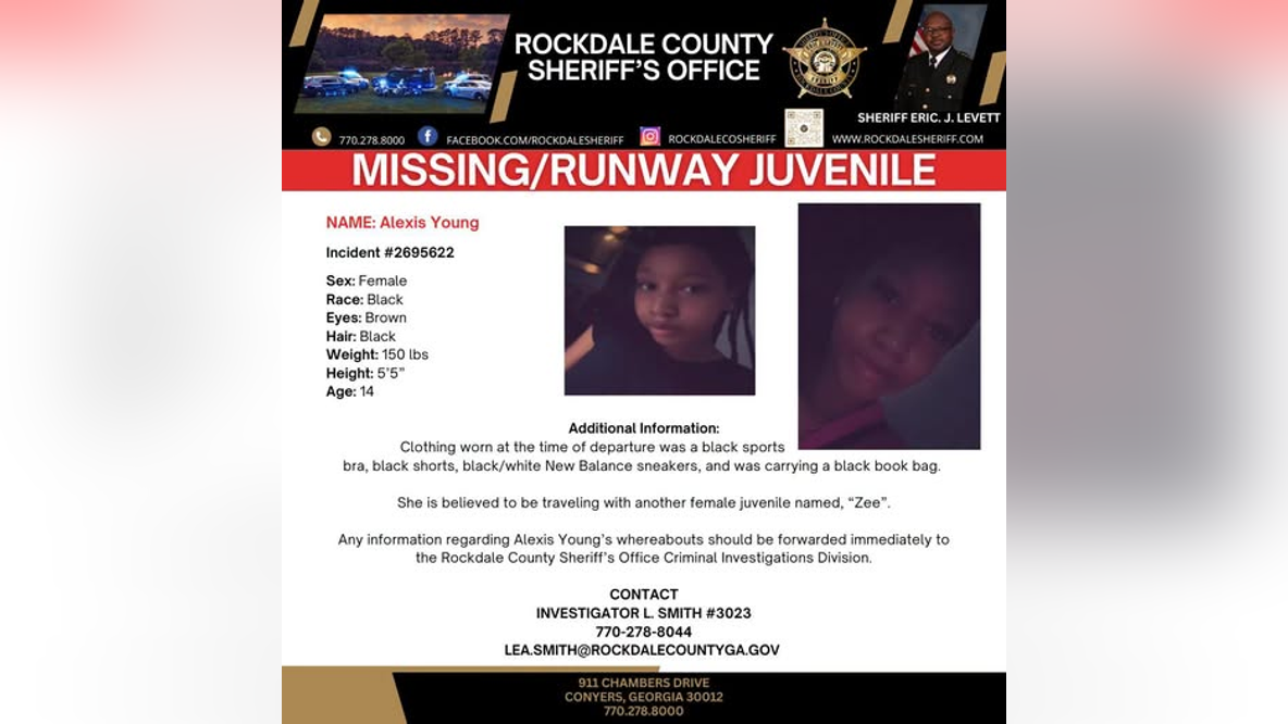 Rockdale deputies searching for missing 14-year-old girl