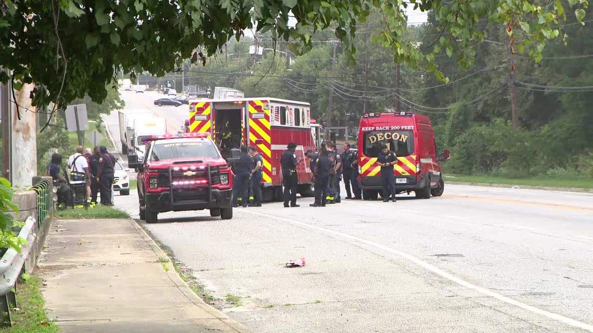 Atlanta hazmat team responds to fire on Marietta Boulevard