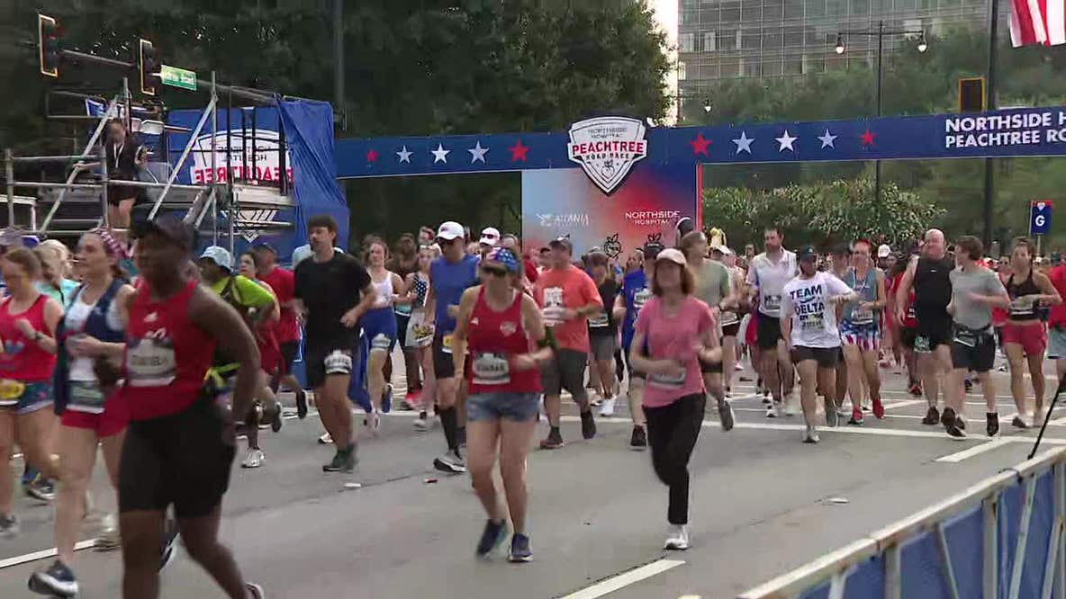 Atlanta police arrest 5 protesters during Peachtree Road Race