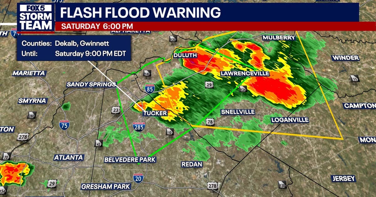 Severe storms trigger flash flood warnings in metro Atlanta