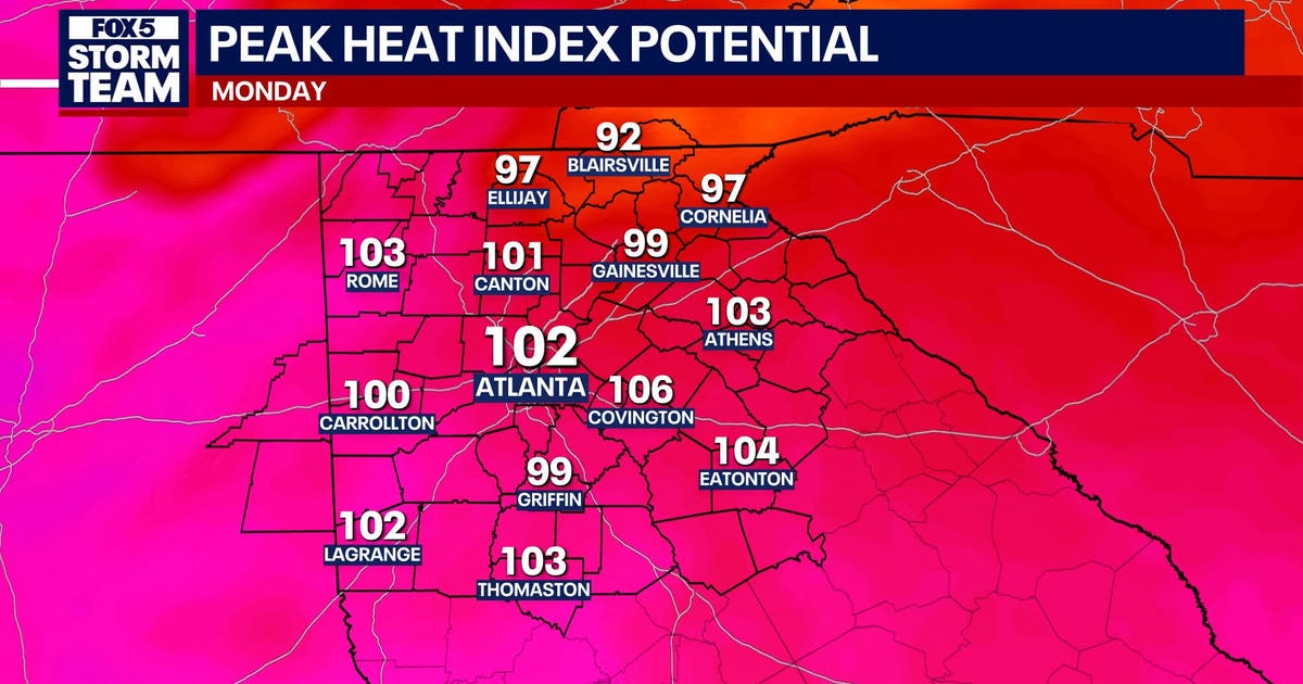 Atlanta forecast: Triple-digit heat index expected this week