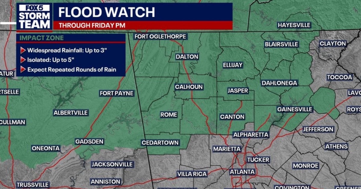 Tropical air brings Friday downpours to metro Atlanta; warmer, drier weekend ahead