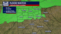 Front increases storm chances, Flood watch issued for far north Georgia
