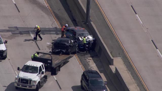 Trooper injured in chain-reaction crash on Georgia 400