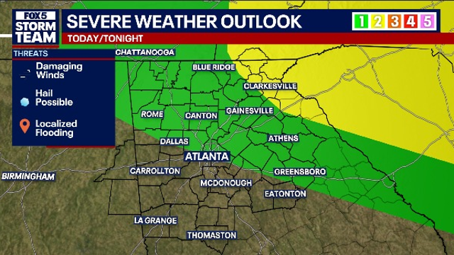 Storms move through Atlanta area overnight ahead of pleasant midweek stretch