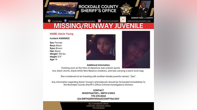 Rockdale deputies searching for missing 14-year-old girl