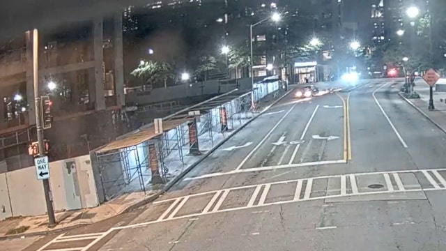 Video: Car rams into scaffolding at stalled Midtown building site