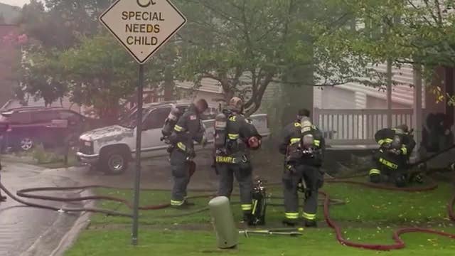 Mother, daughter escape Canton home fire after lightning strike