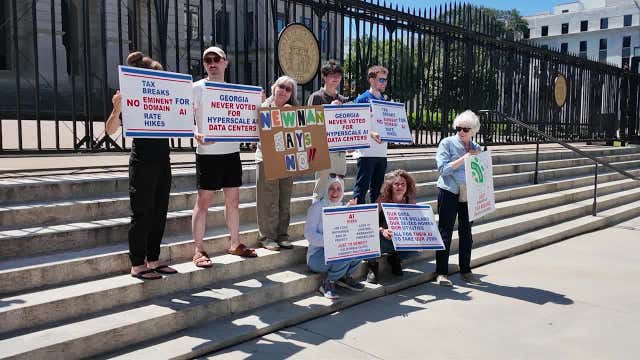 Data center protest held at Georgia Capitol as part of nationwide demonstration