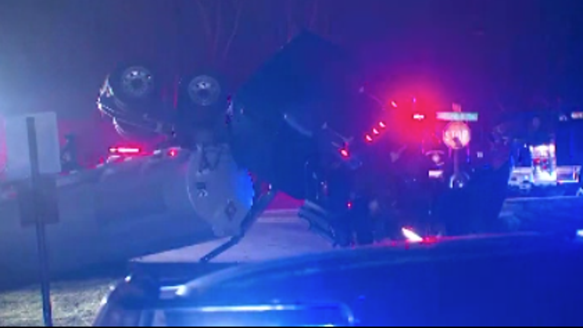 Overturned tanker shuts down Browns Mill Road in Lithonia